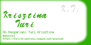 krisztina turi business card